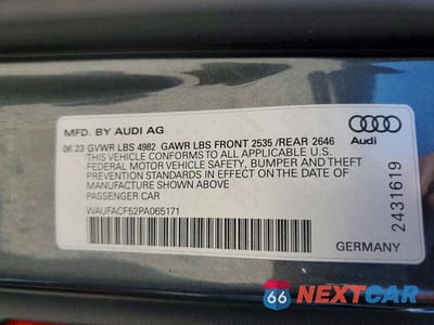 Zdjęcie 13 z 13 samochodu: 2023 AUDI A5 PREMIUM PLUS 45 VIN:WAUFACF52PA065171 - miniatura