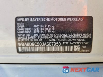 Zdjęcie 12 z 12 samochodu: 2018 BMW 330 XI VIN:WBA8D9C50JA607950 - miniatura