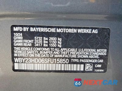 Zdjęcie 12 z 12 samochodu: 2025 BMW I4 EDRIVE 40 VIN:WBY23HD06SFU15850 - miniatura