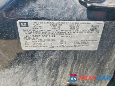Zdjęcie 13 z 13 samochodu: 2016 GMC TERRAIN DENALI VIN:2GKFLVE31G6317129 - miniatura