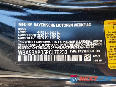 Zdjęcie 13 z 13 samochodu: 2023 BMW 430I VIN:WBA53AP05PCL78233 - miniatura