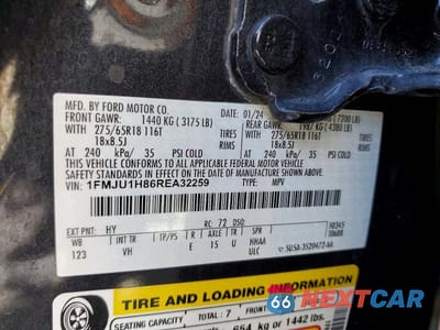 Zdjęcie 14 z 14 samochodu: 2024 FORD EXPEDITION XLT VIN:1FMJU1H86REA32259 - miniatura