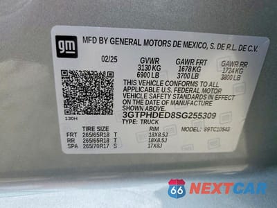 Zdjęcie 12 z 12 samochodu: 2025 GMC SIERRA C1500 SLT VIN:3GTPHDED8SG255309 - miniatura