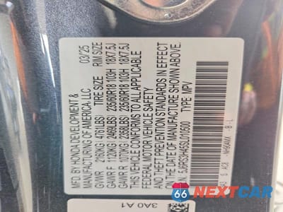 Zdjęcie 13 z 13 samochodu: 2025 HONDA CR-V EX VIN:5J6RS3H45SL010500 - miniatura
