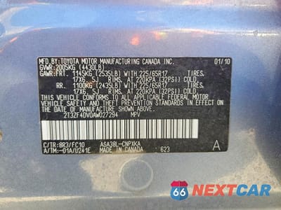 Zdjęcie 13 z 13 samochodu: 2010 TOYOTA RAV4 BASE VIN:2T3ZF4DV0AW027294 - miniatura