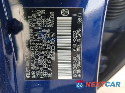 Zdjęcie 12 z 12 samochodu: 2019 TOYOTA MIRAI BASE VIN:JTDBVRBD2KA005762 - miniatura