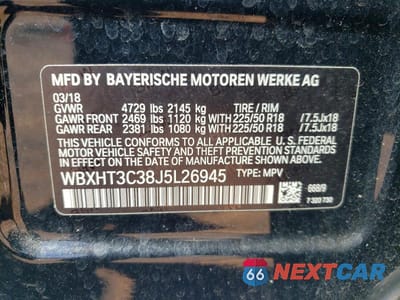 Zdjęcie 13 z 13 samochodu: 2018 BMW X1 XDRIVE28I VIN:WBXHT3C38J5L26945 - miniatura