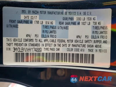 Zdjęcie 12 z 12 samochodu: 2017 TOYOTA YARIS IA BASE VIN:3MYDLBYVXHY174889 - miniatura