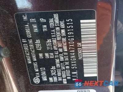 Zdjęcie 12 z 12 samochodu: 2013 KIA OPTIMA EX VIN:5XXGN4A7XDG191515 - miniatura