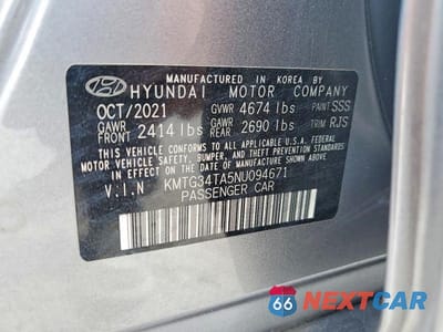 Zdjęcie 12 z 12 samochodu: 2022 GENESIS G70 2.0T VIN:KMTG34TA5NU094671 - miniatura