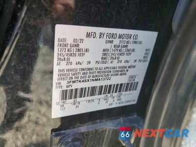 Zdjęcie 13 z 13 samochodu: 2022 FORD MUSTANG MACH-E GT VIN:3FMTK4SX1NMA13722 - miniatura