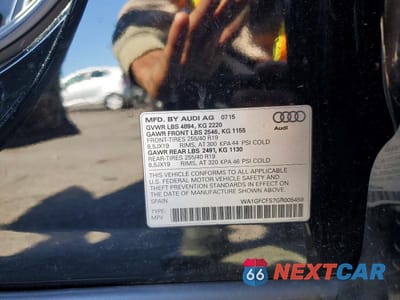 Zdjęcie 12 z 12 samochodu: 2016 AUDI Q3 PRESTIGE VIN:WA1GFCFS7GR005459 - miniatura