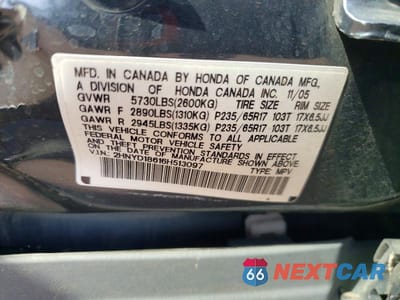 Zdjęcie 13 z 13 samochodu: 2006 ACURA MDX TOURING VIN:2HNYD18616H513097 - miniatura