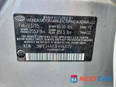 Zdjęcie 12 z 12 samochodu: 2015 HYUNDAI SONATA SPORT 2.0T VIN:5NPE34AB3FH193177 - miniatura