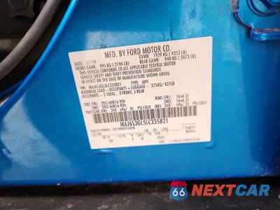 Zdjęcie 12 z 12 samochodu: 2020 FORD ECOSPORT SE VIN:MAJ6S3GL5LC335821 - miniatura