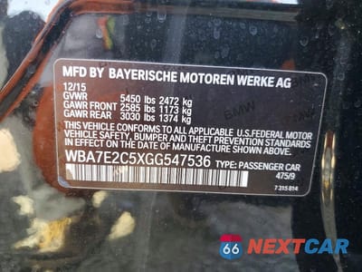 Zdjęcie 12 z 12 samochodu: 2016 BMW 7 SERIES VIN:WBA7E2C5XGG547536 - miniatura