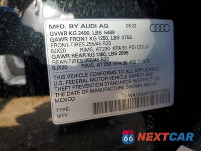 Zdjęcie 13 z 13 samochodu: 2023 AUDI Q5 PREMIUM PLUS 45 VIN:WA1EAAFY8P2173392 - miniatura