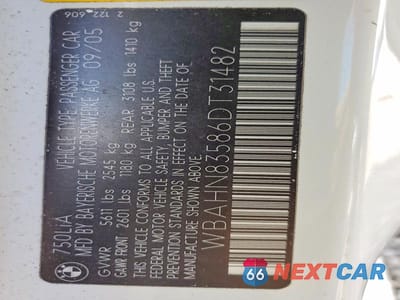 Zdjęcie 12 z 12 samochodu: 2006 BMW 750 LI VIN:WBAHN83586DT31482 - miniatura