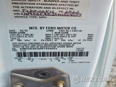Zdjęcie 13 z 13 samochodu: 2022 FORD TRANSIT CONNECT XL VIN:NM0GE9E20N1524603 - miniatura