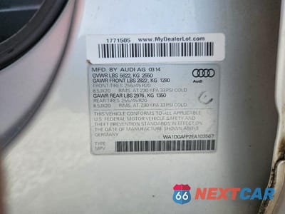 Zdjęcie 13 z 13 samochodu: 2014 AUDI Q5 PREMIUM PLUS VIN:WA1DGAFP2EA103567 - miniatura