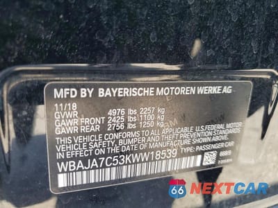 Zdjęcie 12 z 12 samochodu: 2019 BMW 530 XI VIN:WBAJA7C53KWW18539 - miniatura