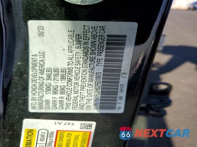 Zdjęcie 12 z 12 samochodu: 2023 HONDA CIVIC SPORT VIN:19XFL2H82PE019075 - miniatura