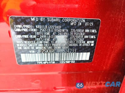 Zdjęcie 13 z 13 samochodu: 2023 SUBARU FORESTER TOURING VIN:JF2SKARC7PH524233 - miniatura