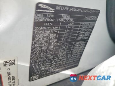 Zdjęcie 12 z 12 samochodu: 2019 JAGUAR F-PACE PREMIUM VIN:SADCJ2FX7KA398819 - miniatura