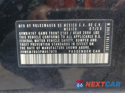Zdjęcie 12 z 12 samochodu: 2023 VOLKSWAGEN JETTA SE VIN:3VWEM7BU3PM057879 - miniatura