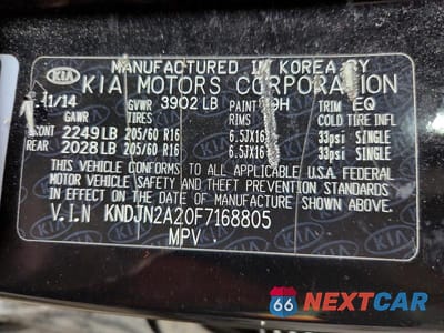 Zdjęcie 12 z 12 samochodu: 2015 KIA SOUL BASE VIN:KNDJN2A20F7168805 - miniatura