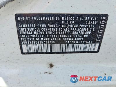 Zdjęcie 13 z 13 samochodu: 2025 VOLKSWAGEN JETTA SPORT VIN:3VWBX7BU2SM058735 - miniatura