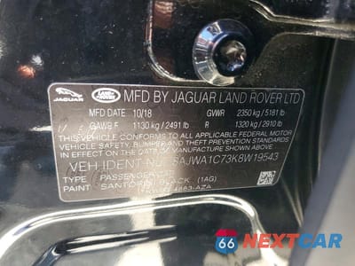Zdjęcie 13 z 13 samochodu: 2019 JAGUAR XJ R - SPORT VIN:SAJWA1C73K8W19543 - miniatura