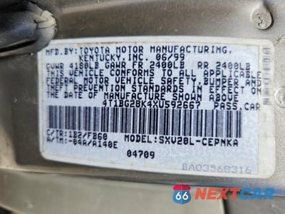 Zdjęcie 12 z 12 samochodu: 1999 TOYOTA CAMRY LE VIN:4T1BG28K4XU592667 - miniatura
