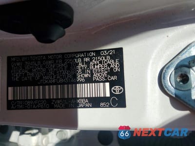 Zdjęcie 13 z 13 samochodu: 2021 TOYOTA PRIUS L ECO VIN:JTDKAMFU8M3146996 - miniatura
