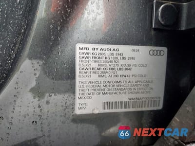 Zdjęcie 12 z 12 samochodu: 2025 AUDI SQ5 PREMIUM PLUS VIN:WA1B4AFYXS2007779 - miniatura