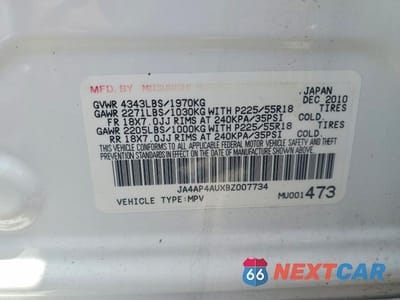 Zdjęcie 13 z 13 samochodu: 2011 MITSUBISHI OUTLANDER SPORT SE VIN:JA4AP4AUXBZ007734 - miniatura