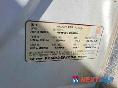 Zdjęcie 12 z 12 samochodu: 2017 TESLA MODEL X VIN:5YJXCAE28HF059123 - miniatura