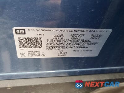 Zdjęcie 14 z 14 samochodu: 2025 CHEVROLET EQUINOX LT VIN:3GNAXHEG4SL234806 - miniatura