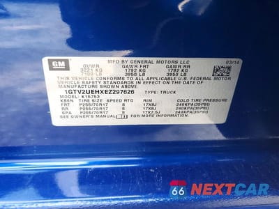 Zdjęcie 12 z 12 samochodu: 2014 GMC SIERRA K1500 SLE VIN:1GTV2UEHXEZ297626 - miniatura
