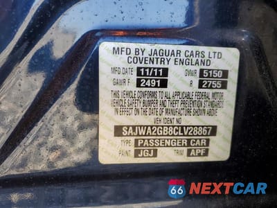 Zdjęcie 12 z 12 samochodu: 2012 JAGUAR XJL VIN:SAJWA2GB8CLV28867 - miniatura