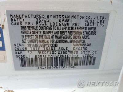 Zdjęcie 13 z 13 samochodu: 2023 NISSAN SENTRA SR VIN:3N1AB8DV6PY273580 - miniatura