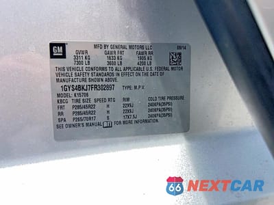 Zdjęcie 10 z 14 samochodu: 2015 CADILLAC ESCALADE LUXURY VIN:1GYS4BKJ7FR302897 - miniatura