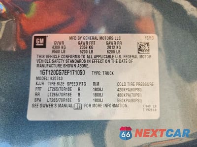 Zdjęcie 13 z 13 samochodu: 2014 GMC SIERRA K2500 SLE VIN:1GT120CG7EF171050 - miniatura