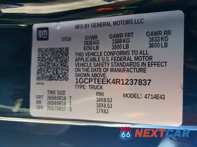 Zdjęcie 12 z 12 samochodu: 2024 CHEVROLET COLORADO TRAIL BOSS VIN:1GCPTEEK4R1237837 - miniatura