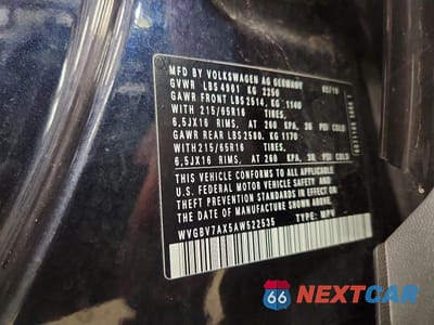 Zdjęcie 13 z 13 samochodu: 2010 VOLKSWAGEN TIGUAN SE VIN:WVGBV7AX5AW522535 - miniatura