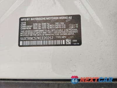Zdjęcie 13 z 13 samochodu: 2019 BMW X3 XDRIVE30I VIN:5UXTR9C57KLE20257 - miniatura