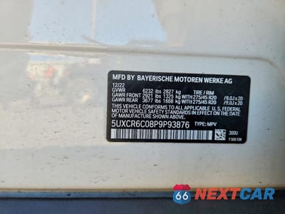 Zdjęcie 13 z 13 samochodu: 2023 BMW X5 XDRIVE40I VIN:5UXCR6C08P9P93876 - miniatura