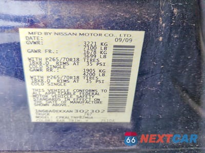 Zdjęcie 12 z 12 samochodu: 2010 NISS TITAN VIN:1N6BA0EKXAN302302 - miniatura