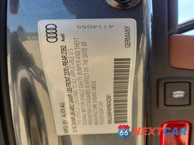 Zdjęcie 12 z 12 samochodu: 2017 AUDI A4 PREMIUM PLUS VIN:WAULNAF40HN042081 - miniatura
