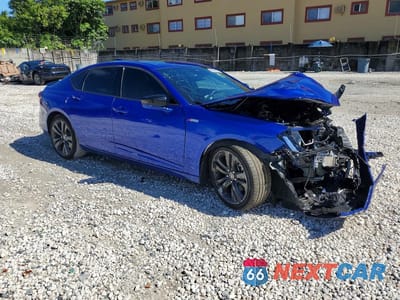Czwarte zdjęcie samochodu z boku: 2023 ACURA TLX A-SPEC VIN:19UUB6F52PA002808 - miniatura